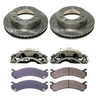 Callahan Brake Parts® - Drilled and Slotted Front Brake Kit with Calipers
