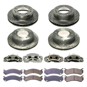 Callahan Brake Parts® - Drilled and Slotted Brake Kit with Calipers