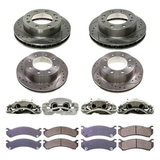 Callahan Brake Parts® - Drilled and Slotted Brake Kit with Calipers
