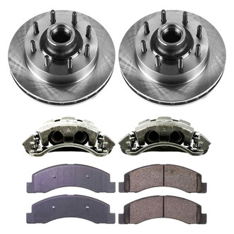 Callahan Brake Parts® - Plain Front Brake Kit with Calipers