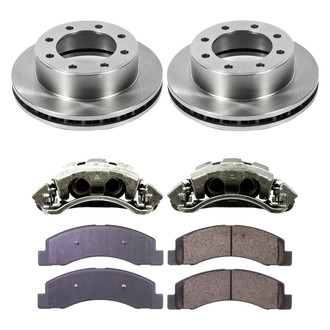 Callahan Brake Parts® - Plain Front Brake Kit with Calipers