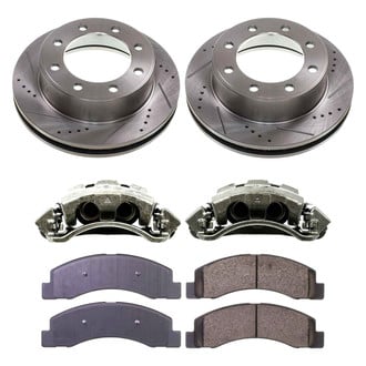 Callahan Brake Parts® - Drilled and Slotted Front Brake Kit with Calipers