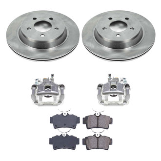 Callahan Brake Parts® - Plain Rear Brake Kit with Calipers