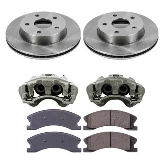 Callahan Brake Parts® - Plain Front Brake Kit with Calipers