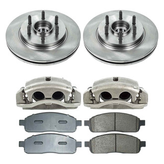 Callahan Brake Parts® - Plain Front Brake Kit with Calipers