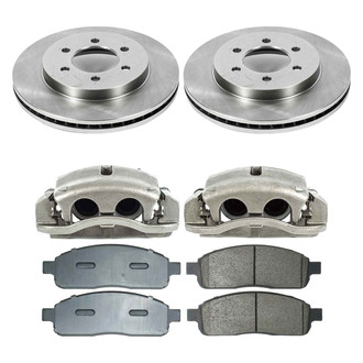 Callahan Brake Parts® - Plain Front Brake Kit with Calipers