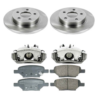 Callahan Brake Parts® - Plain Rear Brake Kit with Calipers