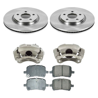 Callahan Brake Parts® - Plain Front Brake Kit with Calipers