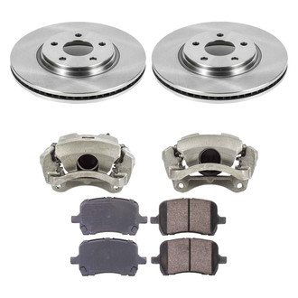Callahan Brake Parts® - Plain Front Brake Kit with Calipers