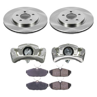 Callahan Brake Parts® - Plain Rear Brake Kit with Calipers