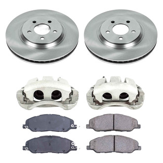Callahan Brake Parts® - Plain Front Brake Kit with Calipers