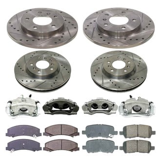 Callahan Brake Parts® - Drilled and Slotted Brake Kit with Calipers