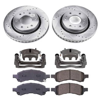 Callahan Brake Parts® - Drilled and Slotted Front Brake Kit with Calipers