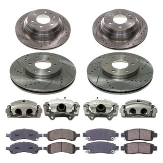 Callahan Brake Parts® - Drilled and Slotted Brake Kit with Calipers