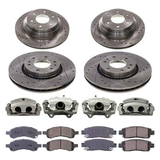 Callahan Brake Parts® - Drilled & Slotted Brake Kit with Calipers