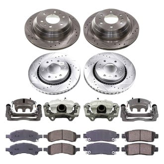 Callahan Brake Parts® - Drilled & Slotted Brake Kit with Calipers