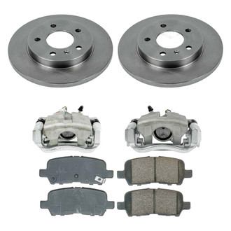 Callahan Brake Parts® - Plain Rear Brake Kit with Calipers