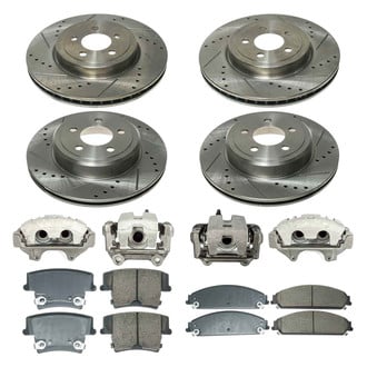 Callahan Brake Parts® - Drilled & Slotted Brake Kit with Calipers