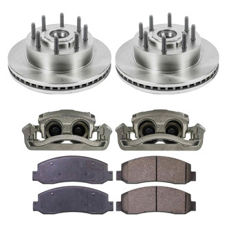 Callahan Brake Parts® - Plain Front Brake Kit with Calipers