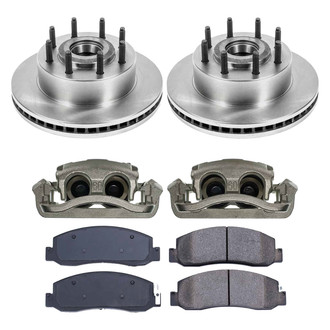 Callahan Brake Parts® - Plain Front Brake Kit with Calipers