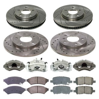 Callahan Brake Parts® - Drilled & Slotted Brake Kit with Calipers