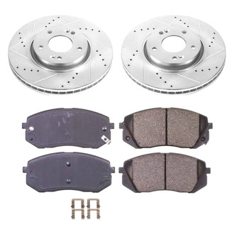 Callahan Brake Parts® - Drilled and Slotted Front Brake Kit