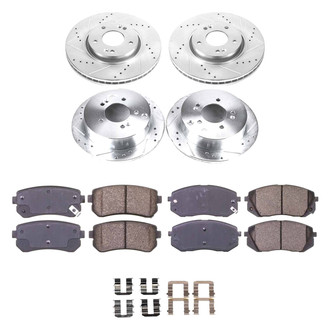 Callahan Brake Parts® - Drilled and Slotted Front and Rear Brake Kit