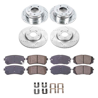 Callahan Brake Parts® - Drilled and Slotted Front and Rear Brake Kit