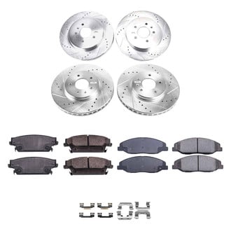 Callahan Brake Parts® - Drilled and Slotted Front and Rear Brake Kit