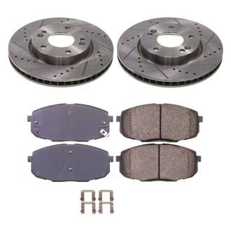 Callahan Brake Parts® - Drilled and Slotted Front Brake Kit