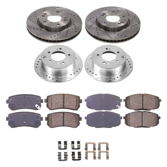 Callahan Brake Parts® - Drilled and Slotted Front and Rear Brake Kit