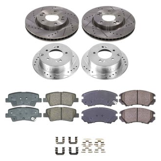 Callahan Brake Parts® - Drilled and Slotted Front and Rear Brake Kit