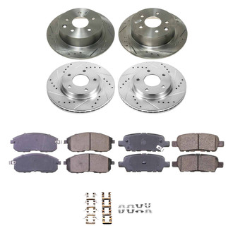 Callahan Brake Parts® - Drilled and Slotted Front and Rear Brake Kit
