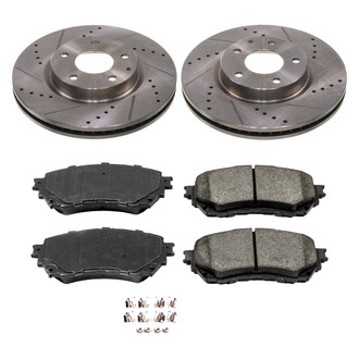 Callahan Brake Parts® - Drilled and Slotted Front Brake Kit