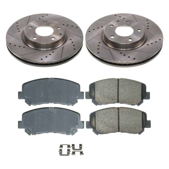 Callahan Brake Parts® - Drilled and Slotted Front Brake Kit