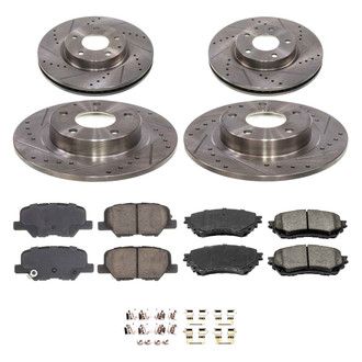 Callahan Brake Parts® - Drilled and Slotted Front and Rear Brake Kit