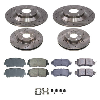 Callahan Brake Parts® - Drilled and Slotted Front and Rear Brake Kit