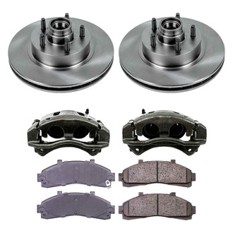 Callahan Brake Parts® - Plain Front Brake Kit with Calipers
