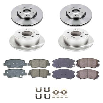 Callahan Brake Parts® - Plain Front and Rear Brake Kit