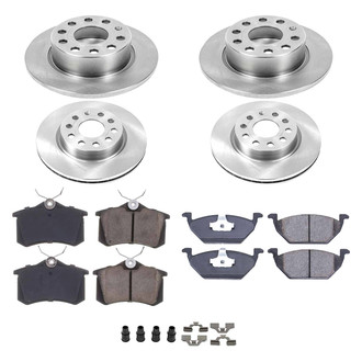 Callahan Brake Parts® - Plain Front and Rear Brake Kit