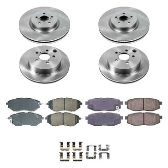 Callahan Brake Parts® - Plain Front and Rear Brake Kit