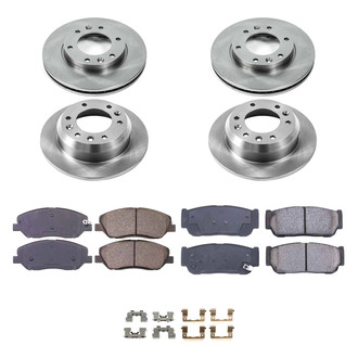 Callahan Brake Parts® - Plain Front and Rear Brake Kit
