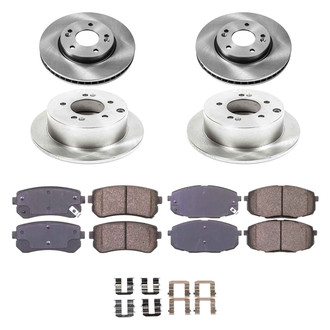 Callahan Brake Parts® - Plain Front and Rear Brake Kit