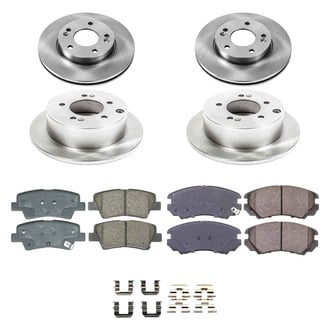 Callahan Brake Parts® - Plain Front and Rear Brake Kit