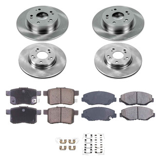 Callahan Brake Parts® - Plain Front and Rear Brake Kit