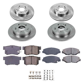 Callahan Brake Parts® - Plain Front and Rear Brake Kit