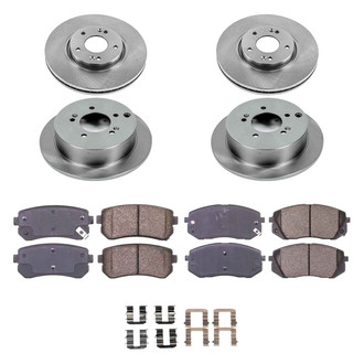Callahan Brake Parts® - Plain Front and Rear Brake Kit