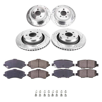 Callahan Brake Parts® - Drilled and Slotted Front and Rear Brake Kit