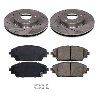 Callahan Brake Parts® - Drilled and Slotted Front Brake Kit