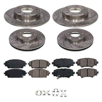 Callahan Brake Parts® - Drilled and Slotted Front and Rear Brake Kit